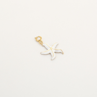 Zeester Bedel Met Sluiting Wit Stainless Steel